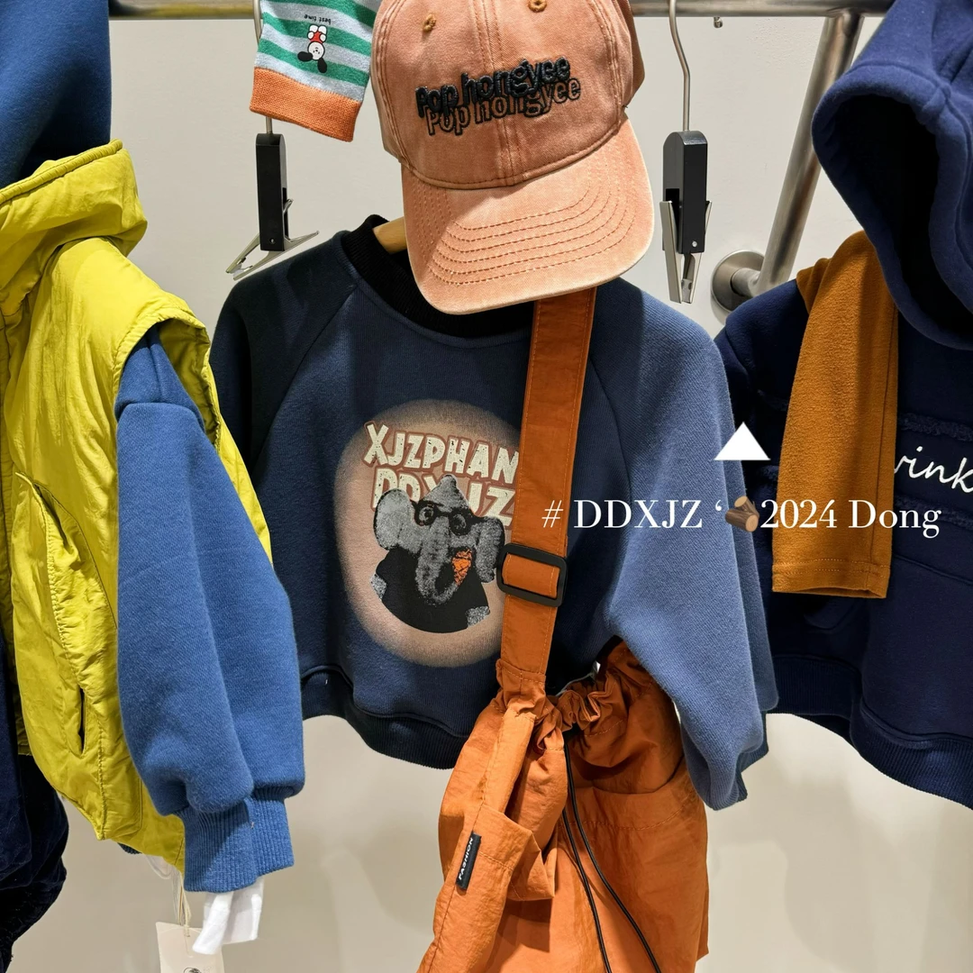 【冬款上新】滚滚家 原创 品牌儿童韩系大象印花加绒卫衣 85016