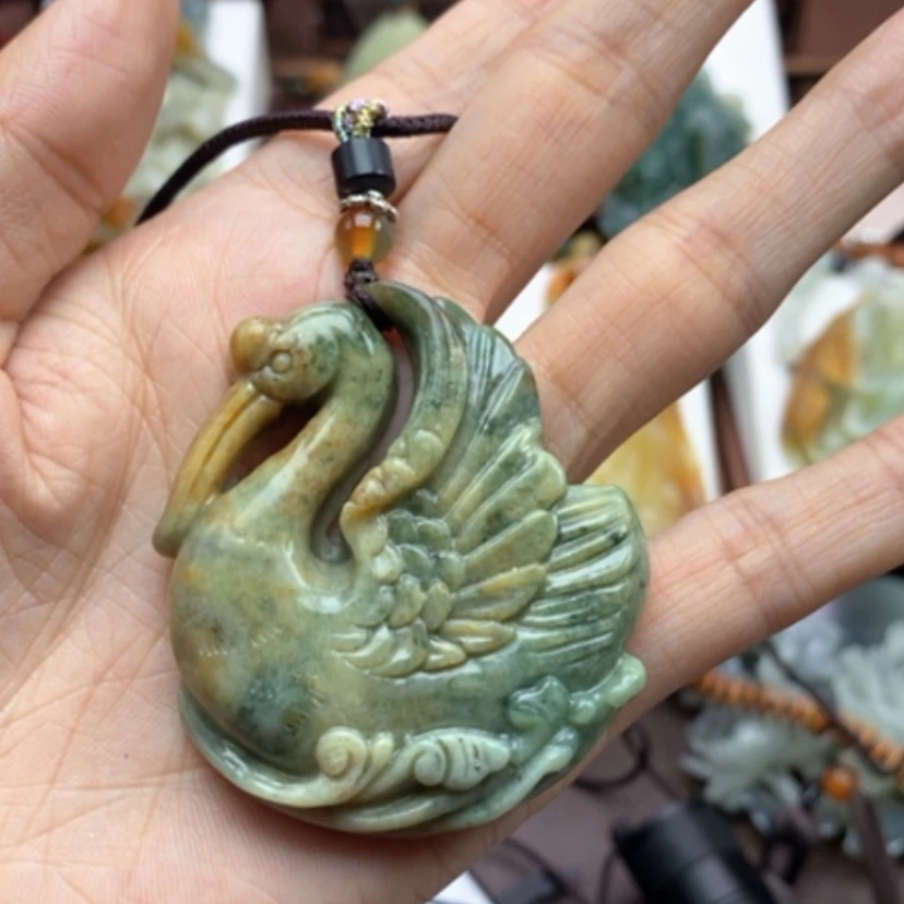 【闪购商品】岫玉挂件未镶嵌娴*