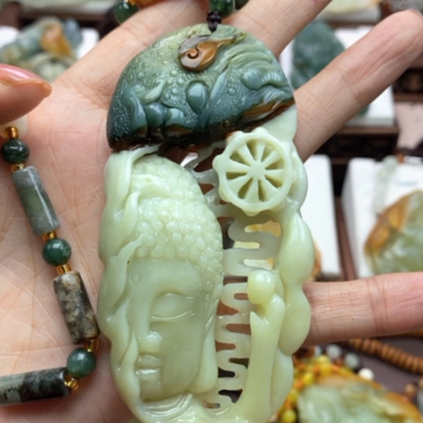 【闪购商品】岫玉挂件未镶嵌异**子