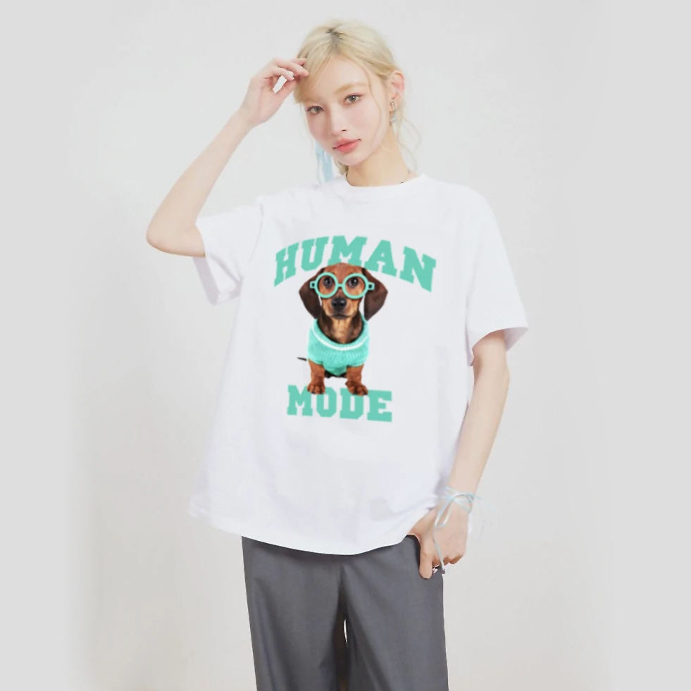 H.M夏季新款短袖T恤女纯棉上衣黑色白色打底衫时尚百搭宽松衣服