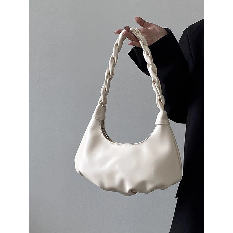 11【大麻花米】小众设计新款云朵包腋下包高级质感单肩小包