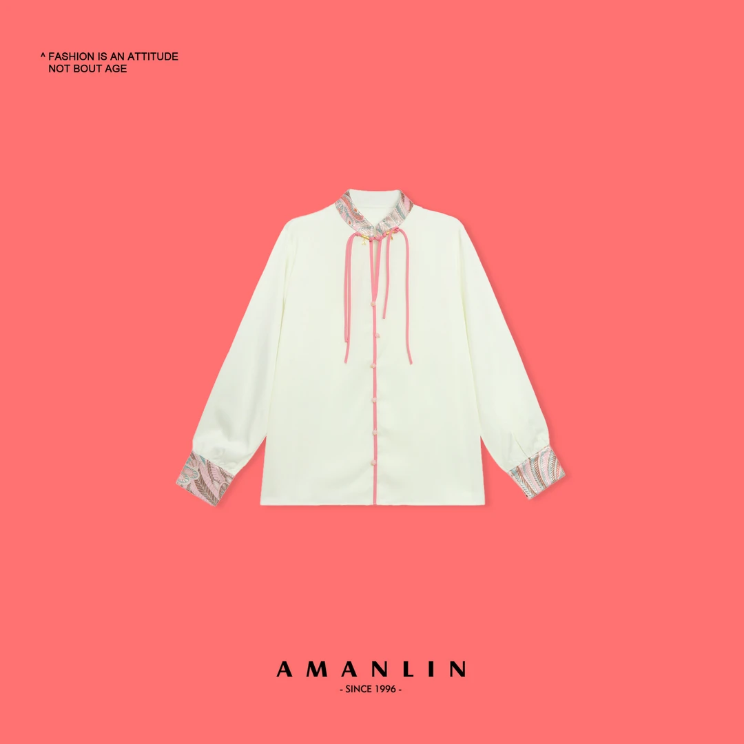 新款中国风简约时尚立领百搭上衣女-G00026