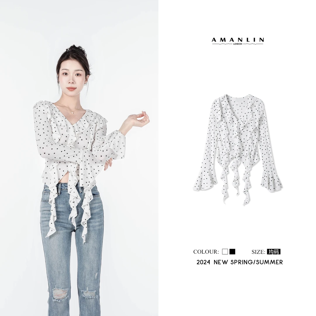 早秋气质高级感长袖衬衫女法式时尚百搭衬衣F592662