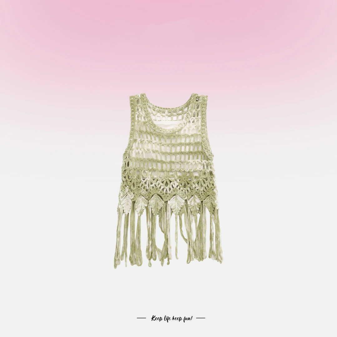 夏季穿搭小清新民族风毛织百搭显瘦套装上衣女F592006