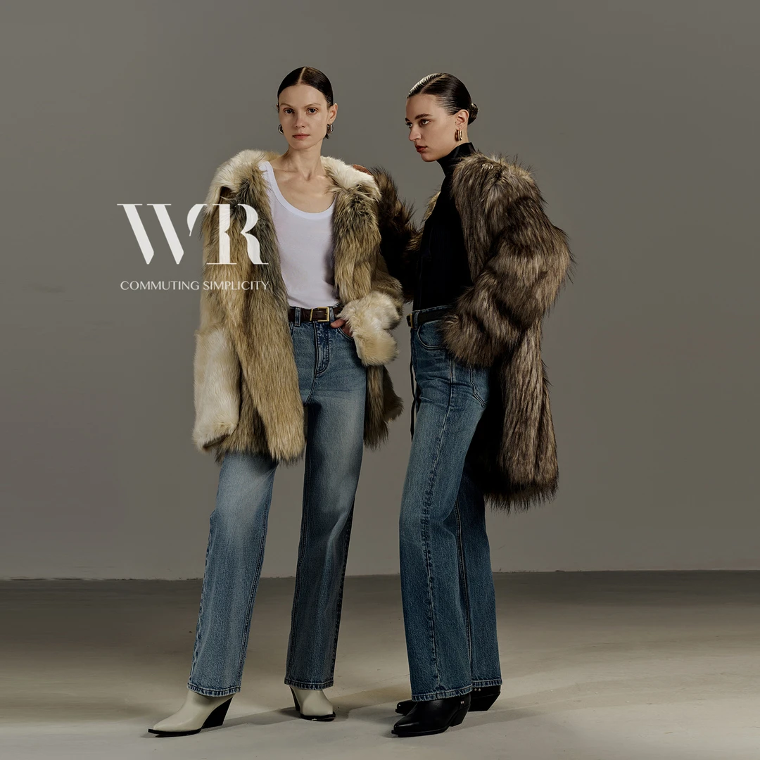 WR【篙奢质感】土耳其进口面料立体修饰腿型 高腰直筒牛仔裤女AU111