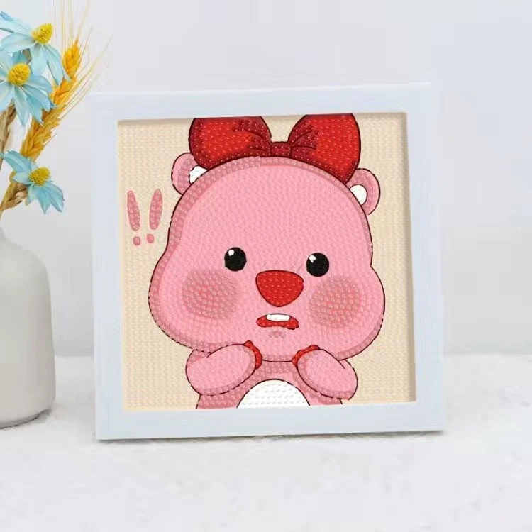 【兜兜】小海梨loppy卡通钻石贴画儿童diy手工制作钻石贴画玩具创意