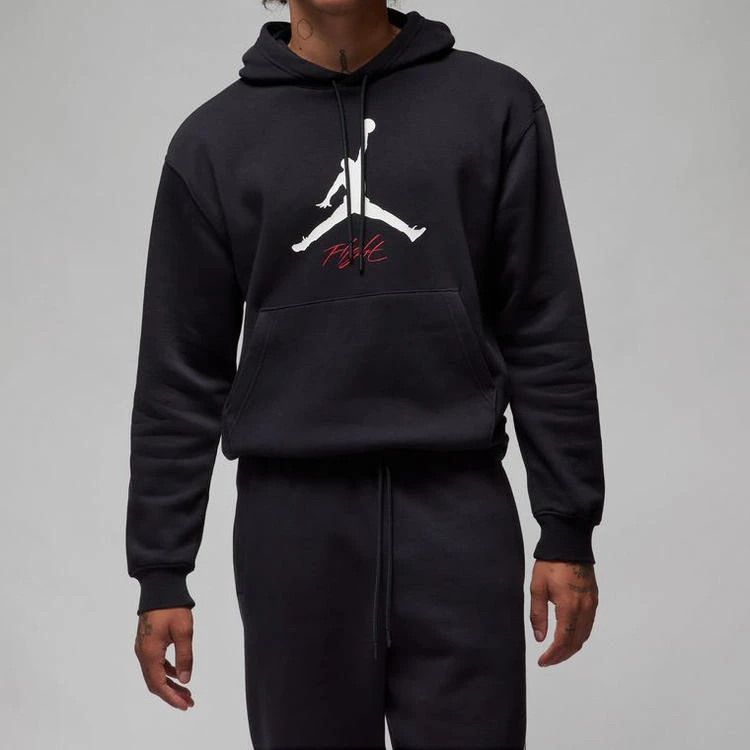 Nike/耐克/男黑色连帽套头男子运动加绒长袖休闲卫衣-FD7546-010