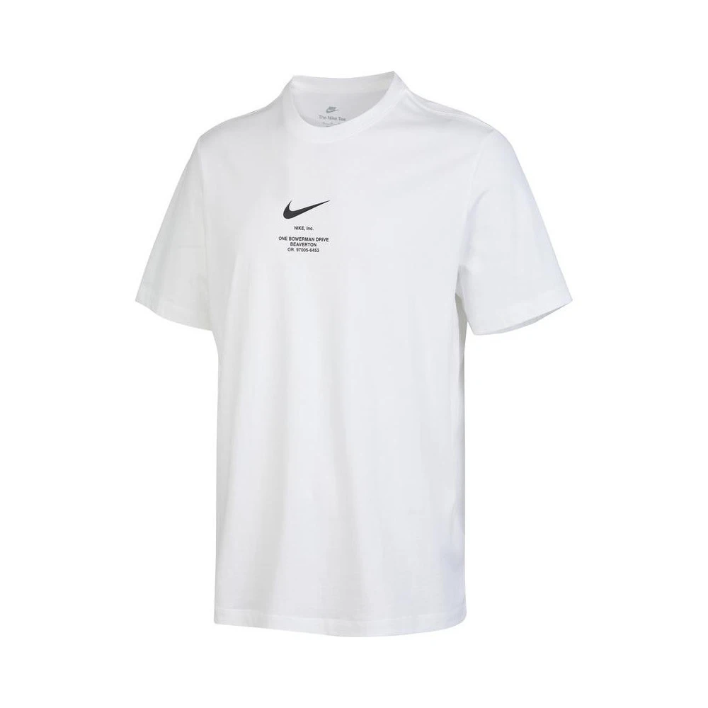 Nike/耐克男子夏季潮流印花运动休闲白色短袖上衣T恤 DZ2882-100