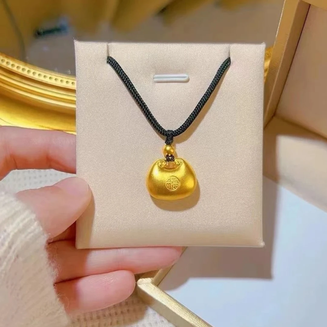 【专柜同款】双面实心小胖福项坠手工编绳传承