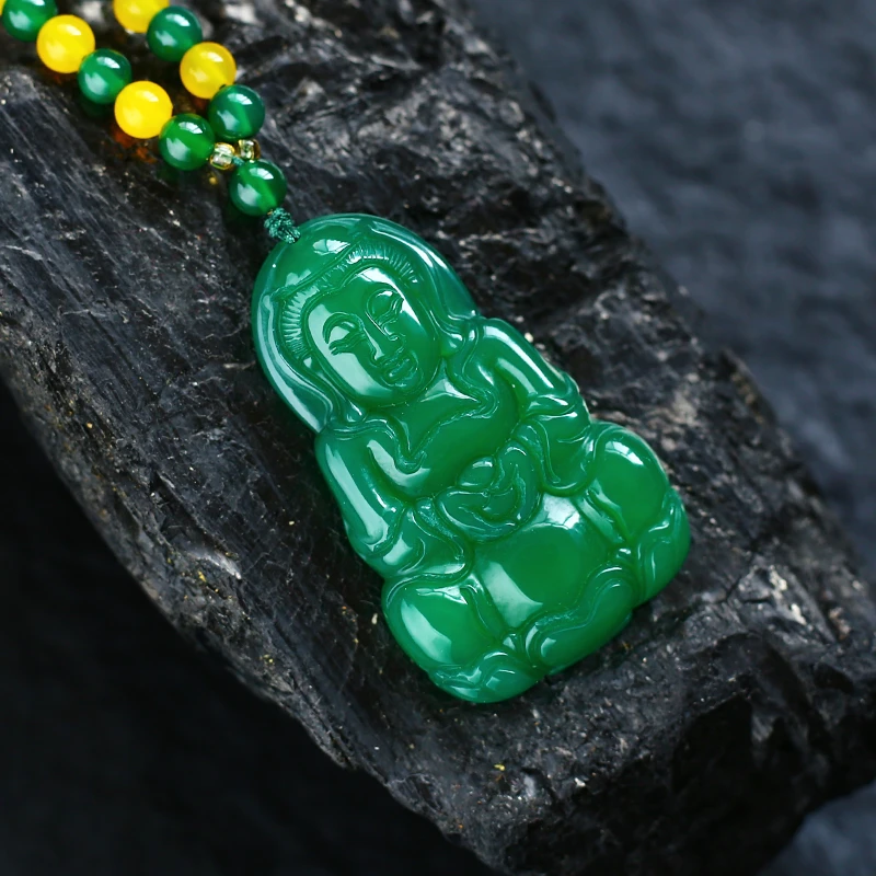 【荣总甄选】精美玉石观音吊坠【附证书和礼盒】JD003141玉髓