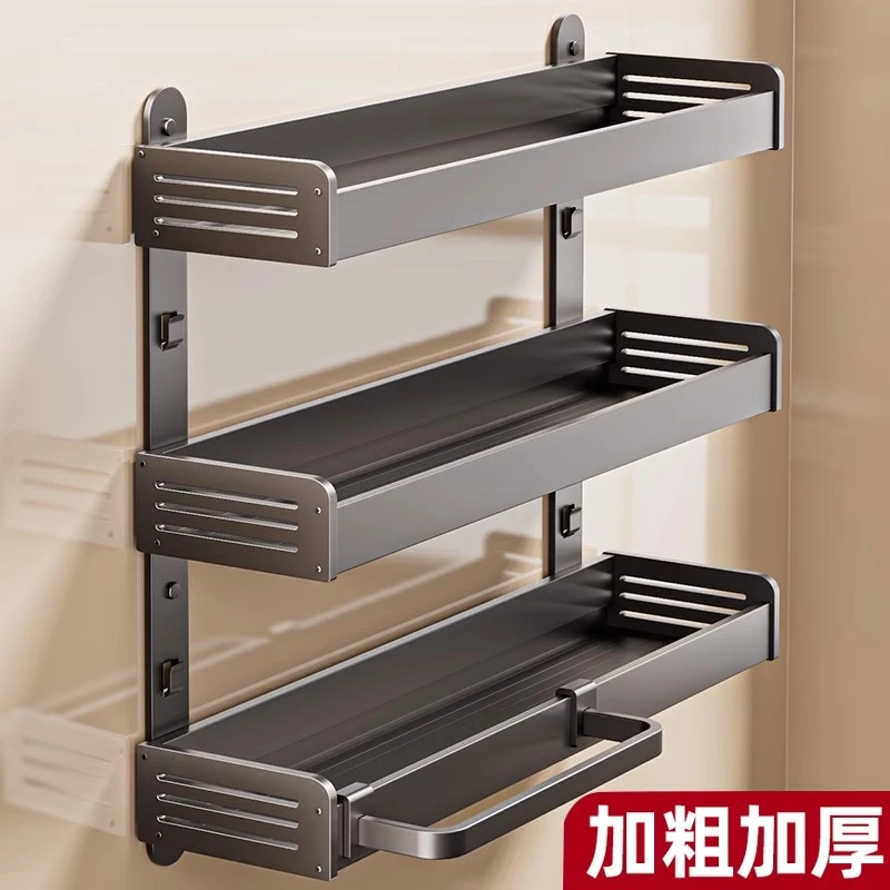 免打孔厨房壁挂置物架多层多功能墙上调料架家用用品大全收纳挂架