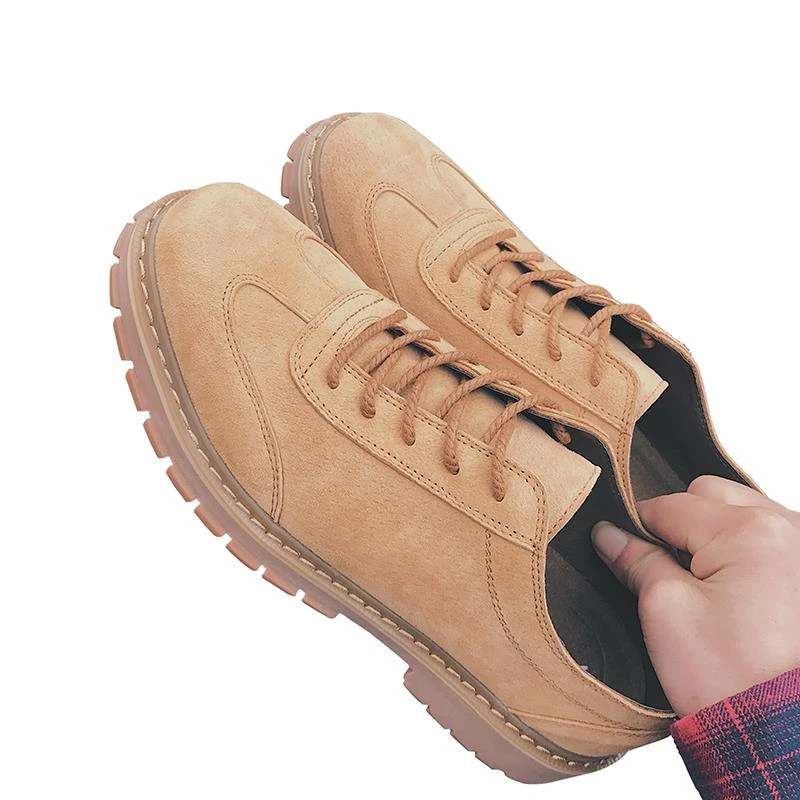 les帅t小码情侣软皮板鞋增高低帮鞋工装鞋中帮马丁鞋潮鞋男37/38