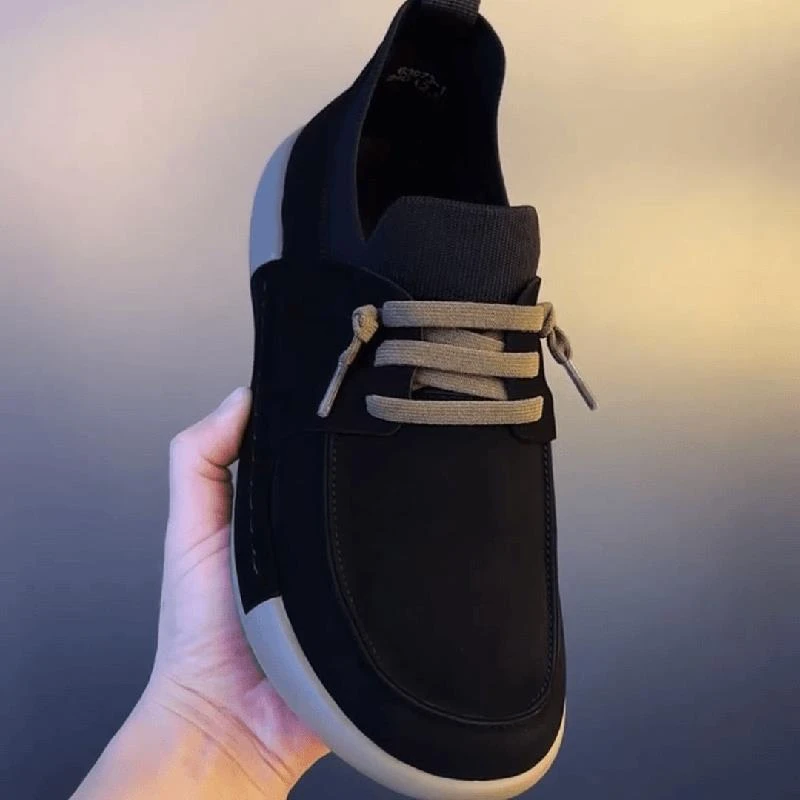 男鞋秋冬款上班工作男款防水防滑劳保鞋男士休闲翻毛皮鞋运动板鞋