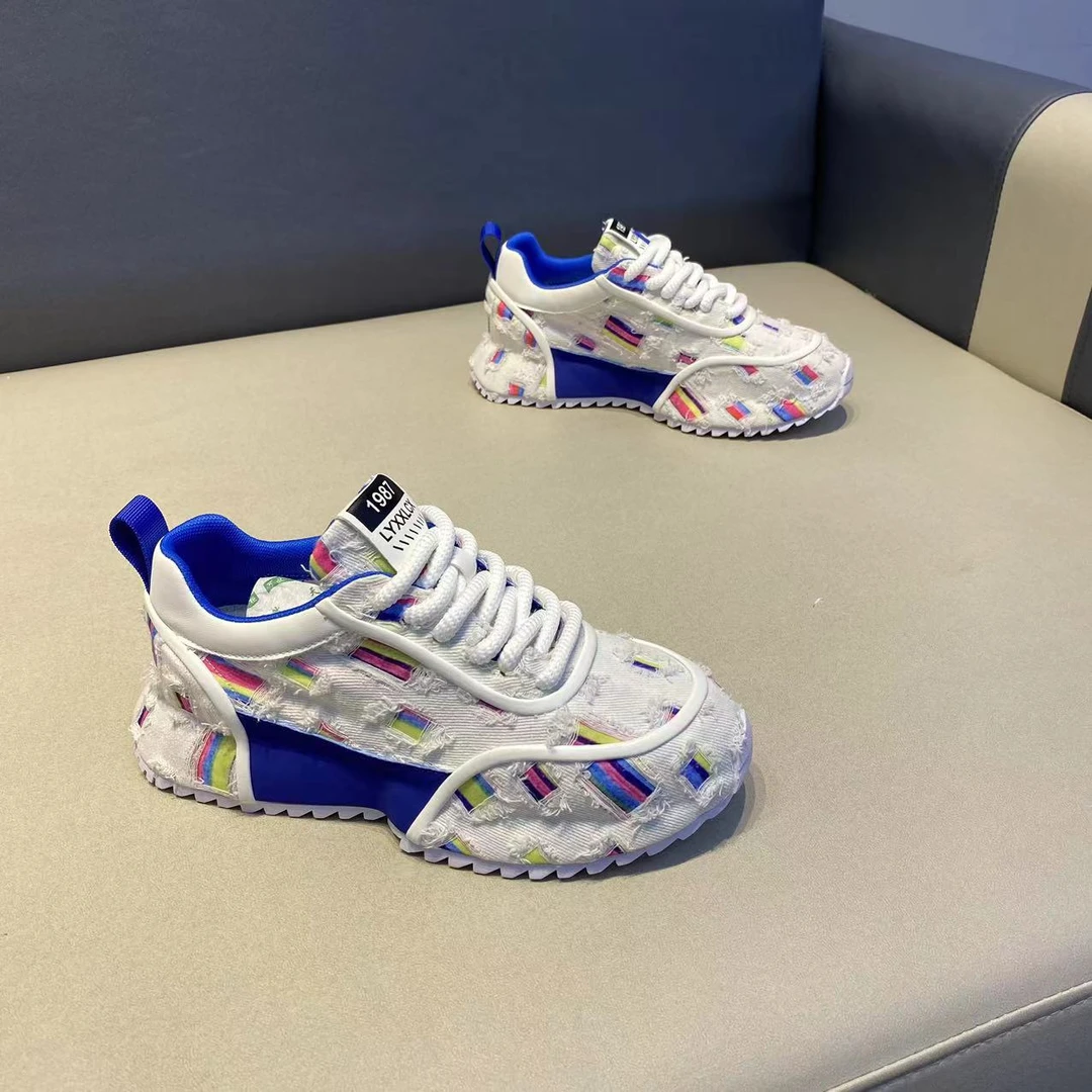 2024秋季新款高颜值包底厚底系带休闲鞋时尚耐磨男款运动休闲鞋潮