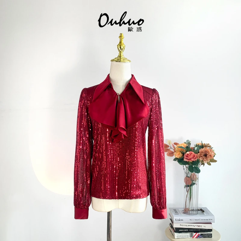 【沐涵定制】2024秋冬新款减龄上衣衬衫时尚气质上衣OHSHG12101