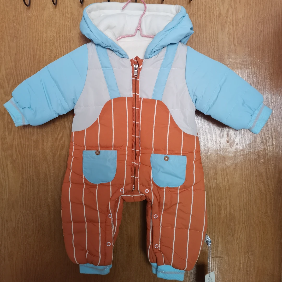 婴儿连体衣冬天加厚加肥新生儿外出保暖爬服宝宝冬装