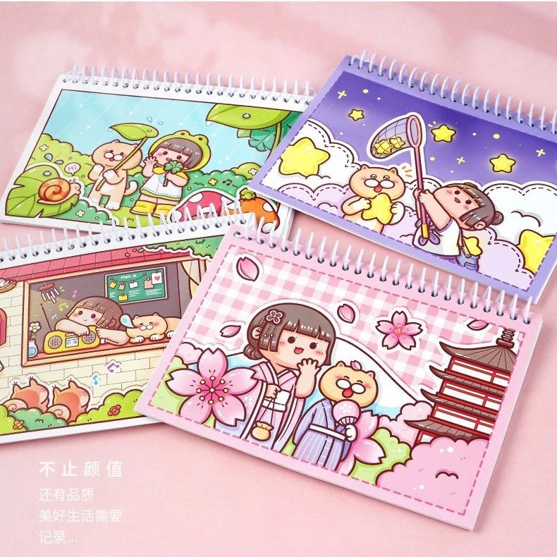 小麻薯双面离型纸本A4A5活页手工贴纸手帐（福利款）