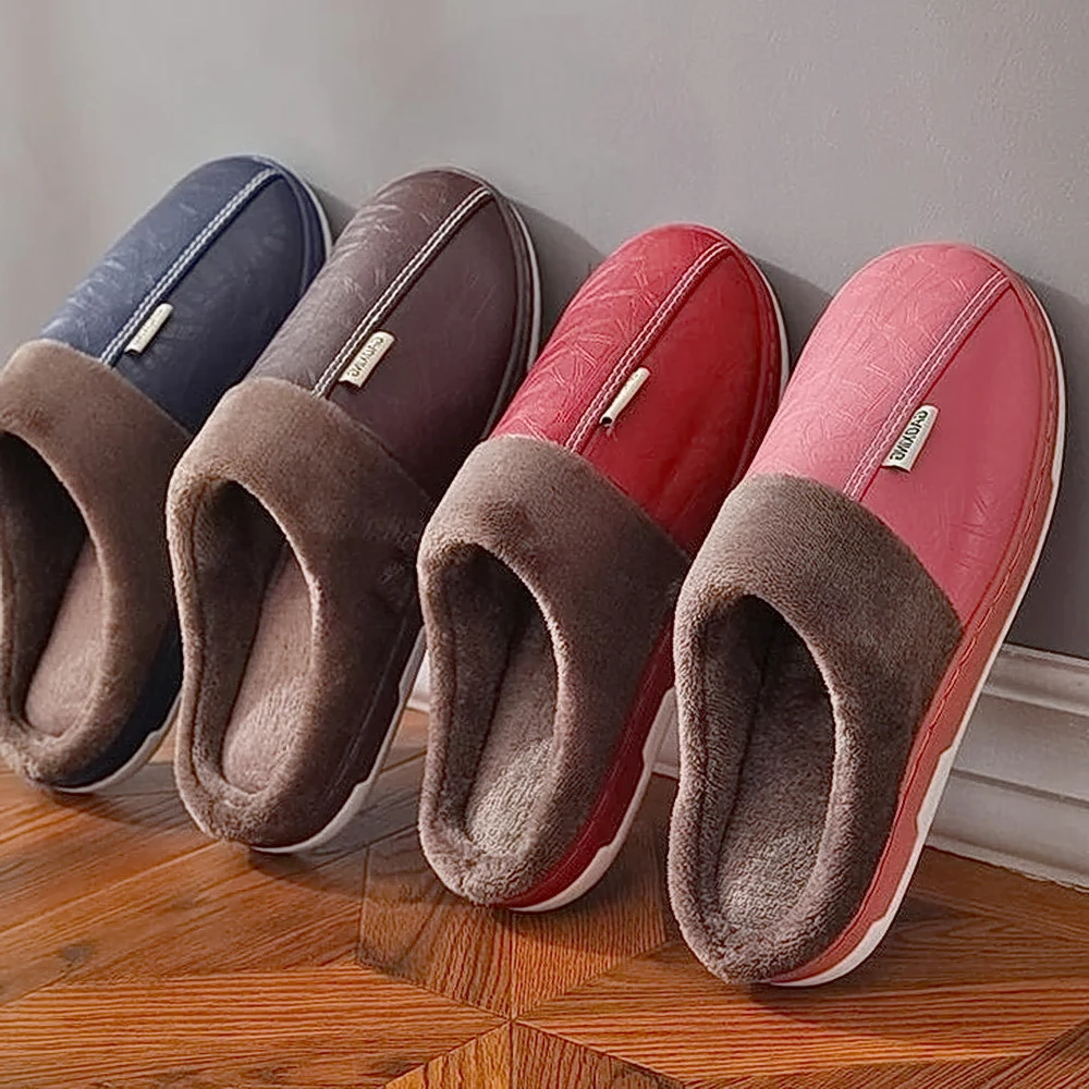 冬季厚底保暖居家女鞋加厚毛毛情侣棉拖鞋男士寝室可外穿舒适休闲