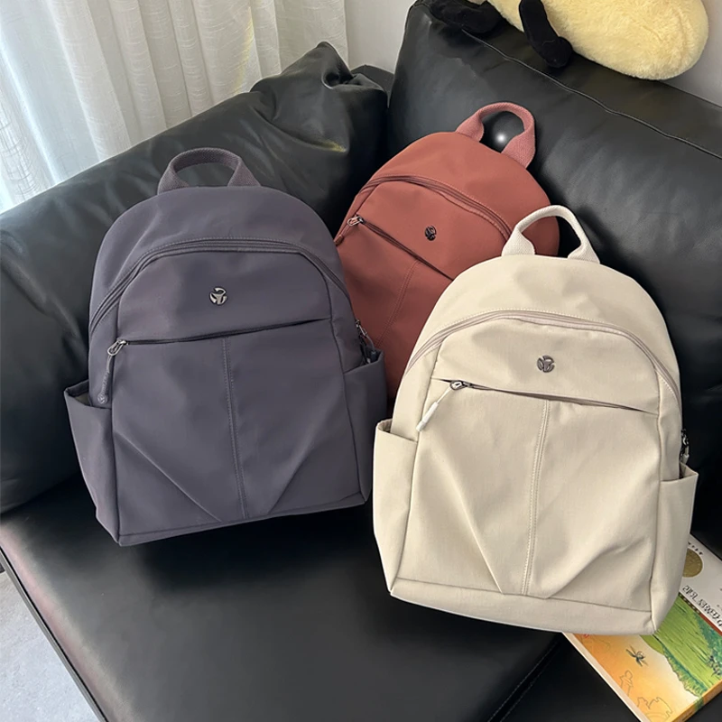 新品小众百搭电脑双肩包防水通勤上班背包大容量女大学生上课书包