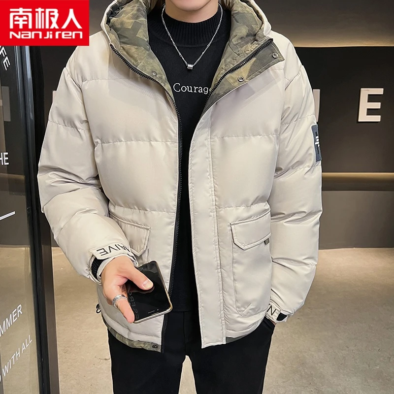 男士新款棉衣外套秋冬潮牌加厚保暖衣连帽棉服韩版潮流冬装棉袄