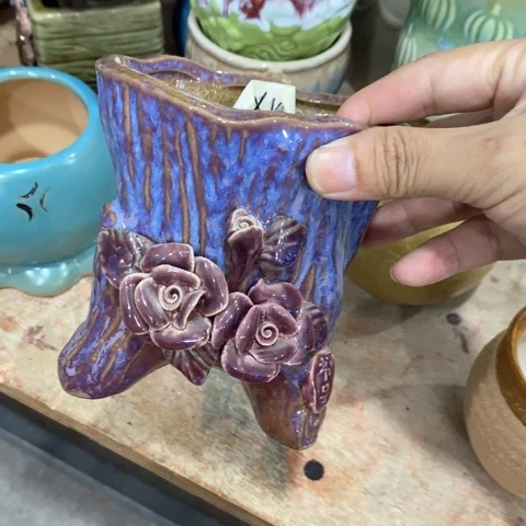 陶瓷20CM以下小紫色树桩