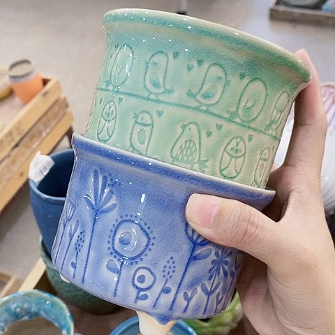 陶瓷20CM以下印章小蓝,小绿