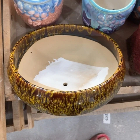 陶瓷20CM以下黄色拼盘