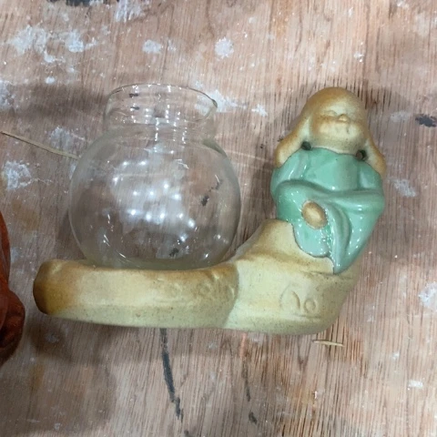 陶瓷20CM以下水培绿色不听