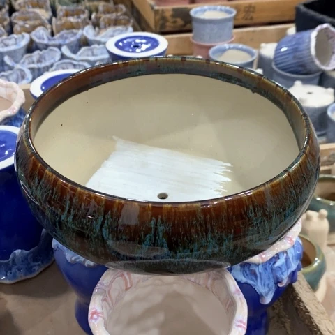 陶瓷20CM以下蓝色拼盘