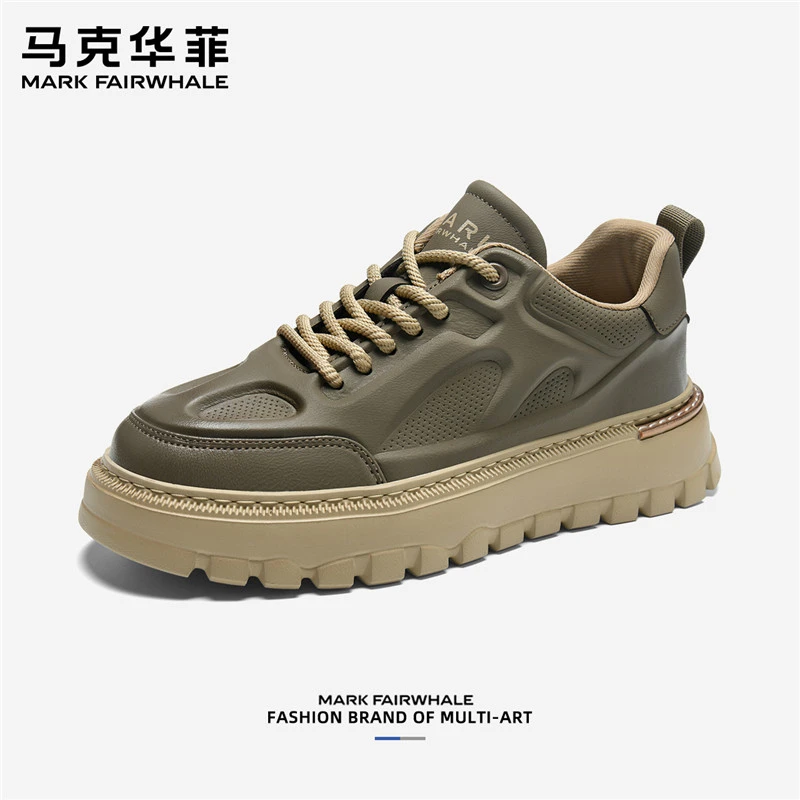 马克华菲男鞋2025秋季新款男士增高旅游休闲鞋男款潮流百搭板鞋男