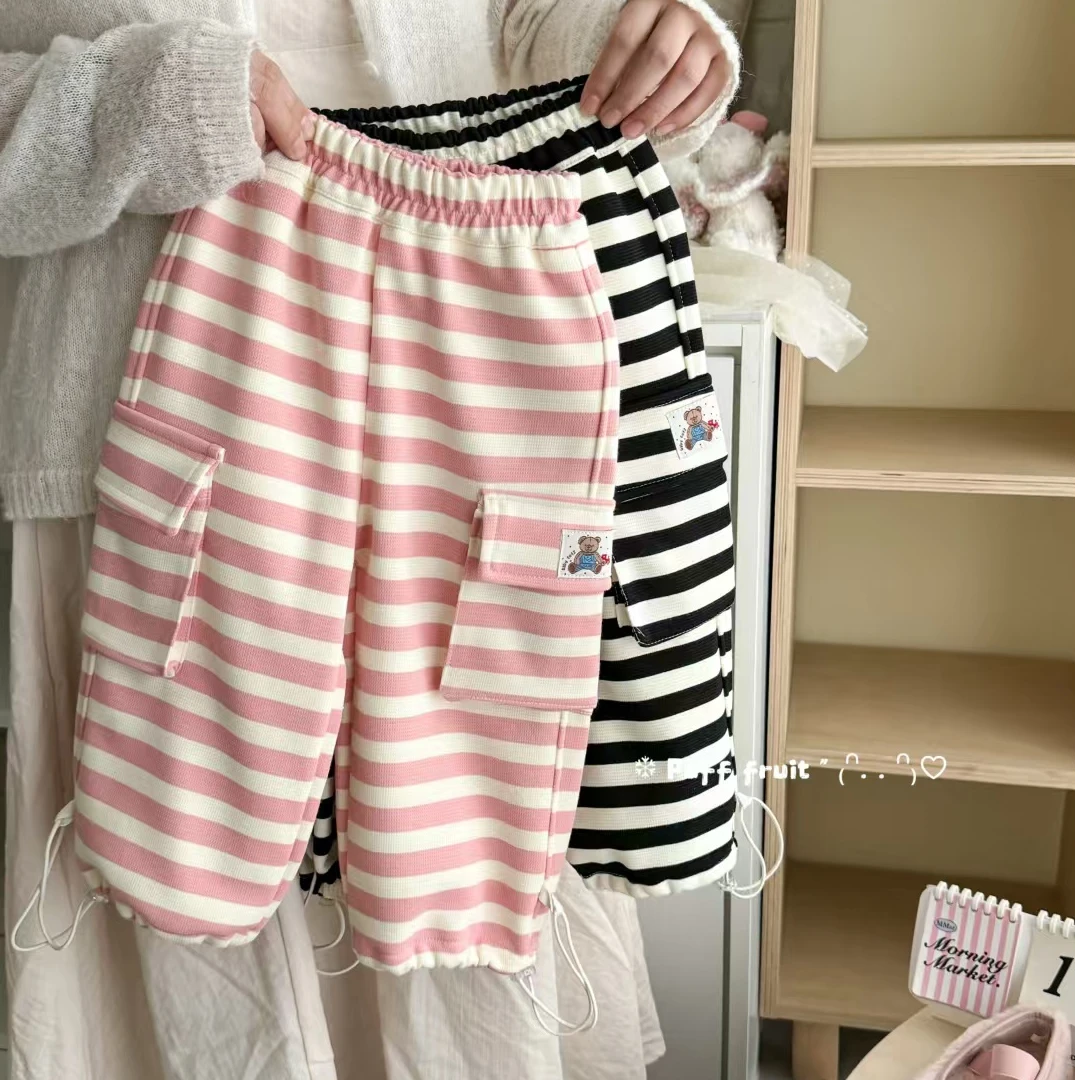 PUFF-1459-儿童秋季新款时尚洋气百搭工装休闲裤