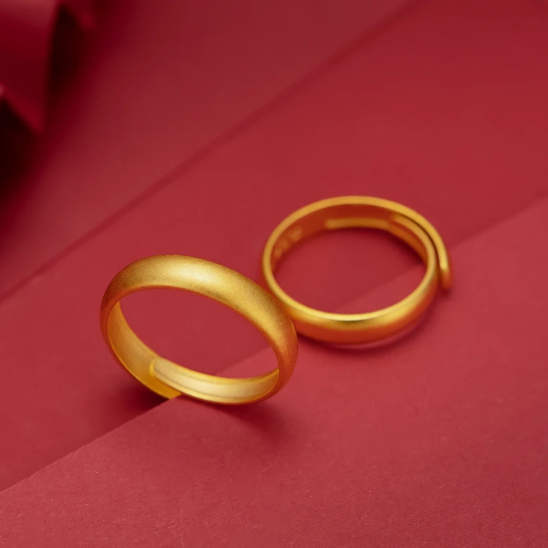铜合金戒指 素圈磨砂戒指男女款情侣