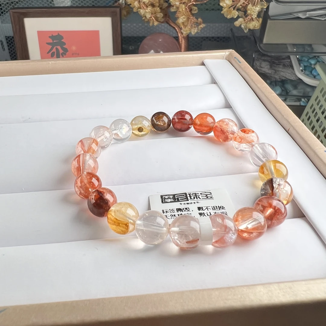 「摩尼」8115·高品彩胶花水晶9MM