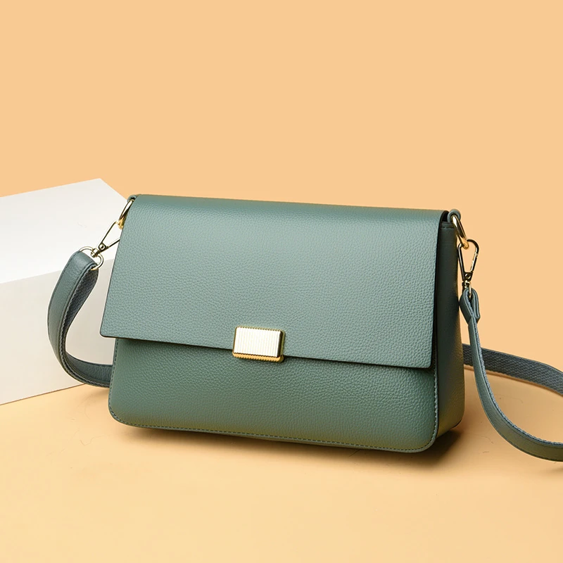 2023新款软包妈妈包休闲百搭简约时尚单肩斜挎手提包