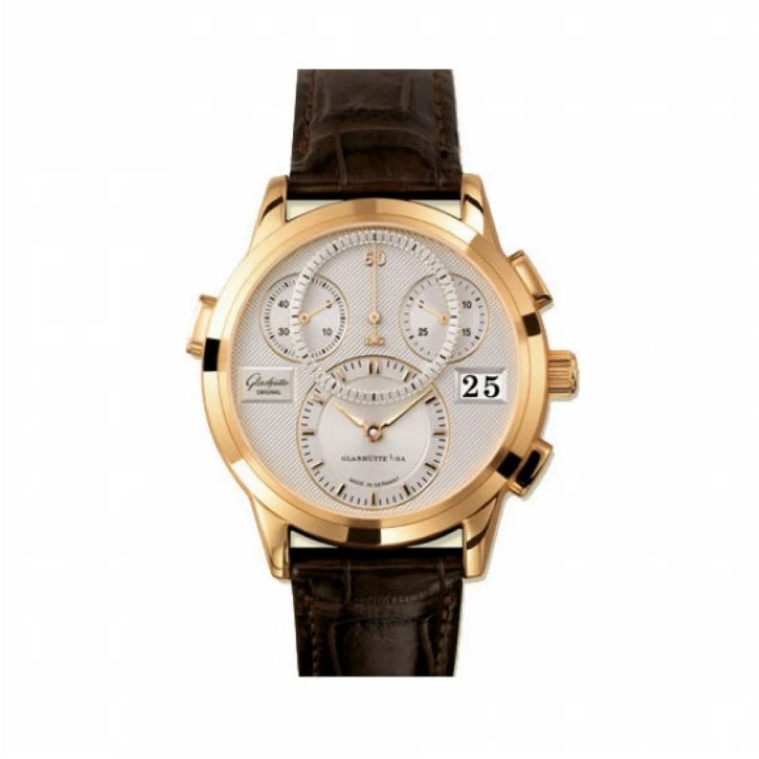 95新 Glashutte/格拉苏蒂 原创系列/自动机械/18k玫瑰金/40mm单表