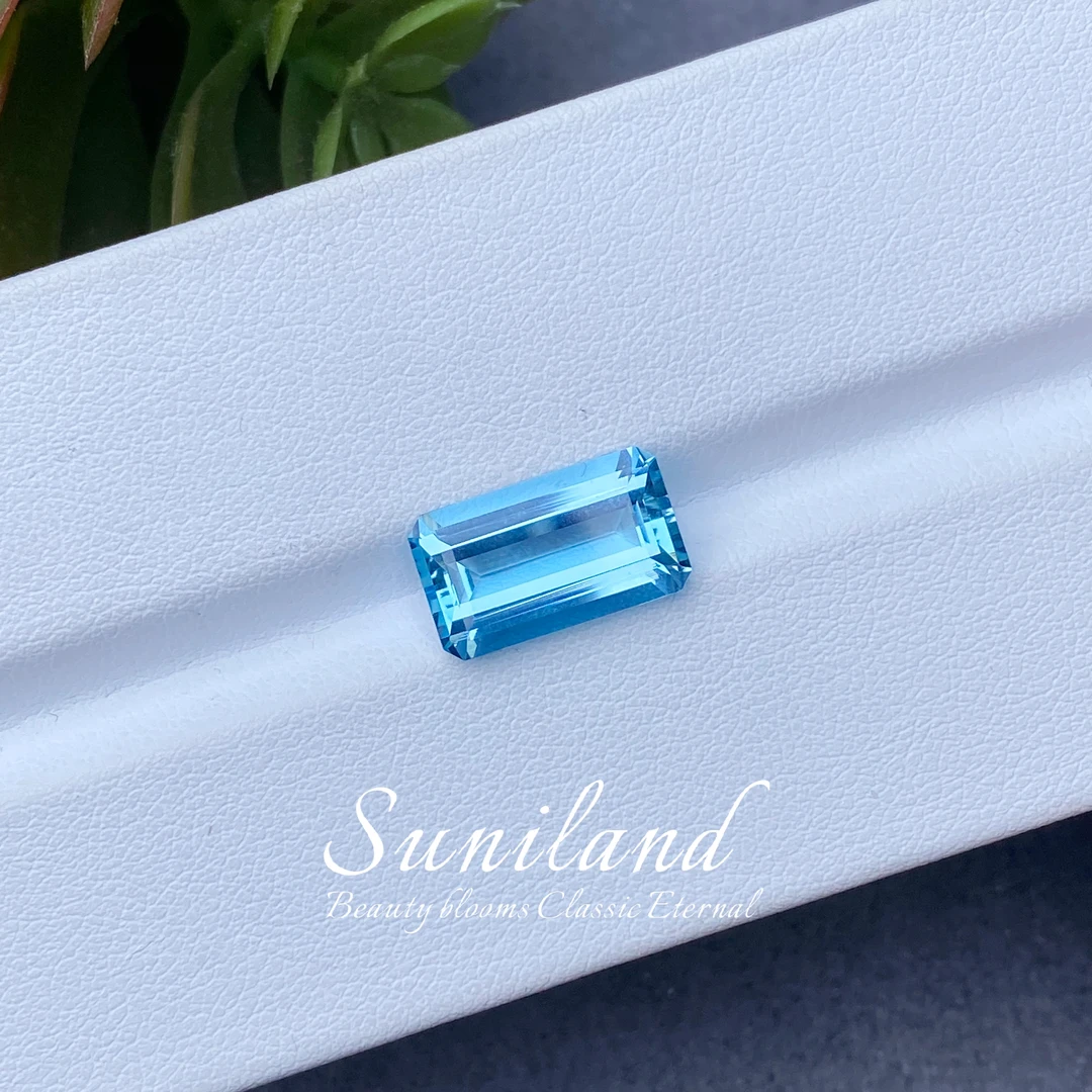 B345-FW-4.97ct-超圣色海蓝宝石八角形/GUILD证书2100949442