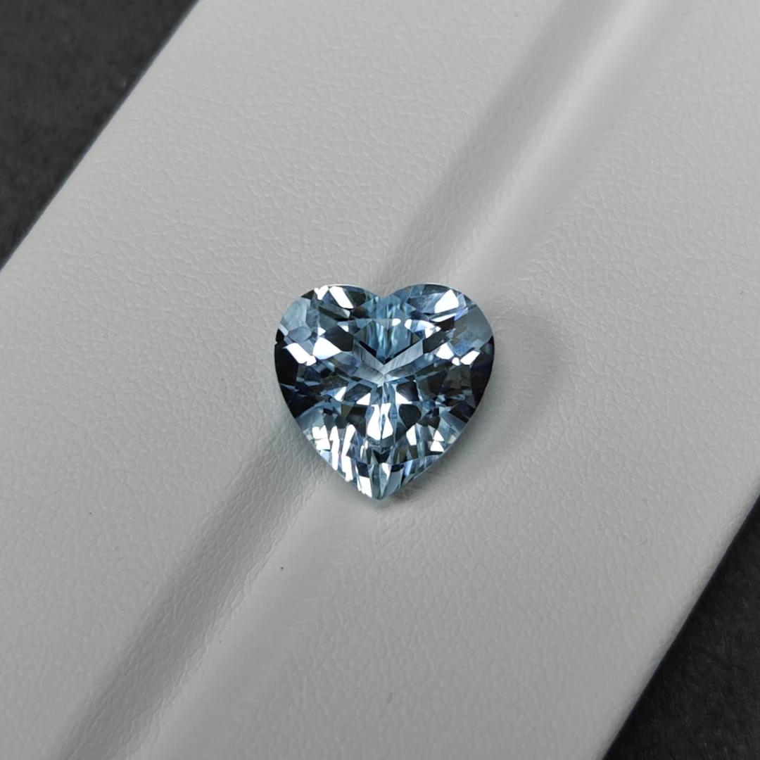 B288-FQ-7.80ct爱心形圣玛利亚色海蓝宝石/GRC2404150279