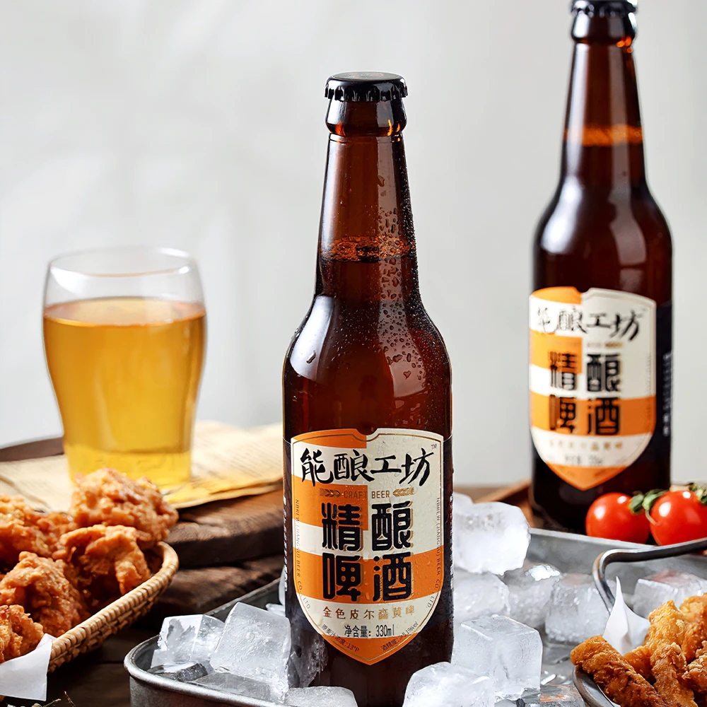 能酿工坊精酿啤酒金色皮尔森黄啤6瓶装过滤严选发酵酿造工厂浓度