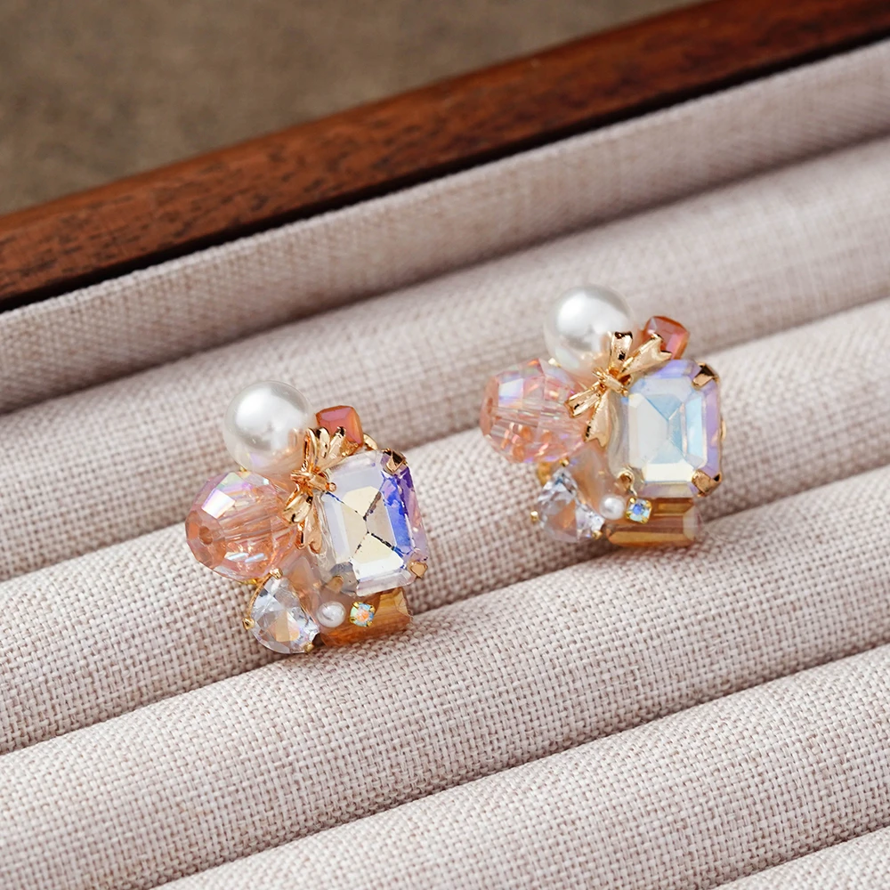 铜合金耳饰 气质轻奢百搭素款百搭时尚法式优雅温柔耳饰N1981