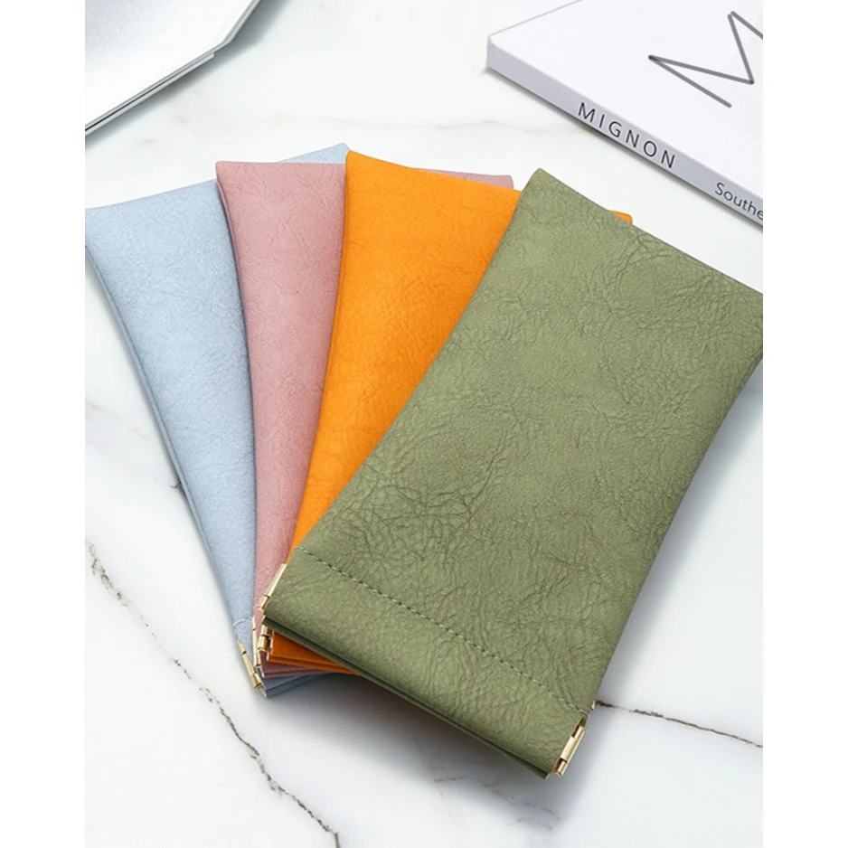 卡包证件包眼镜袋便携收纳包墨镜套自动闭合现金收纳袋化妆包优品