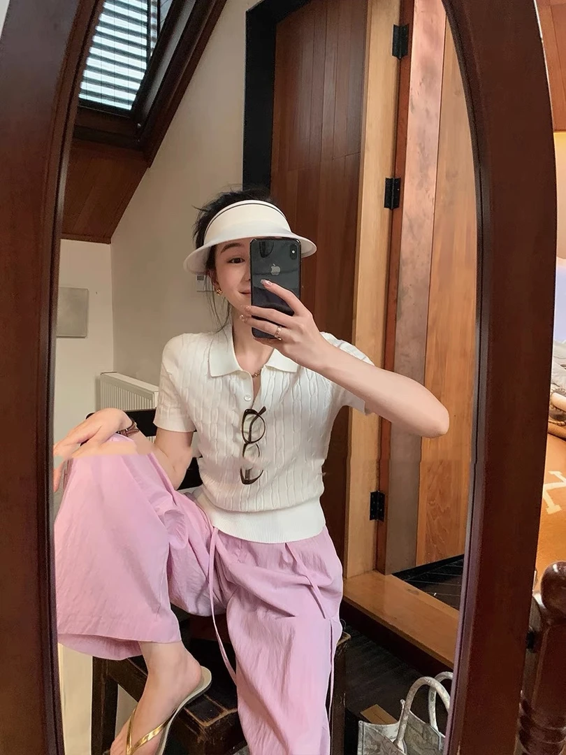 莱赛尔（天丝）复古的麻花Polo领短袖-A62