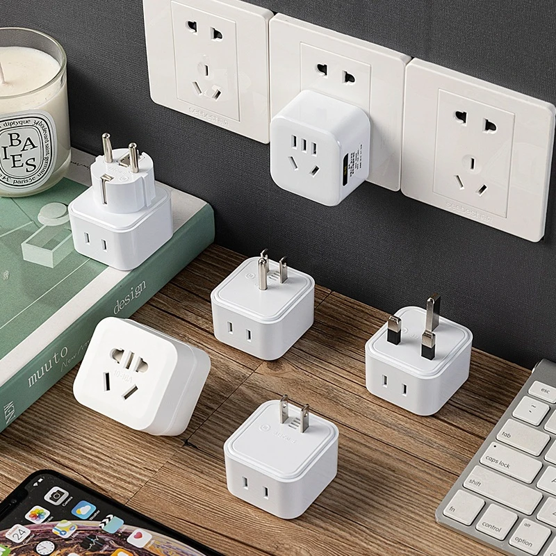 全球旅游多孔插座转换器多功能两孔转三孔万能插头日本香转换插头