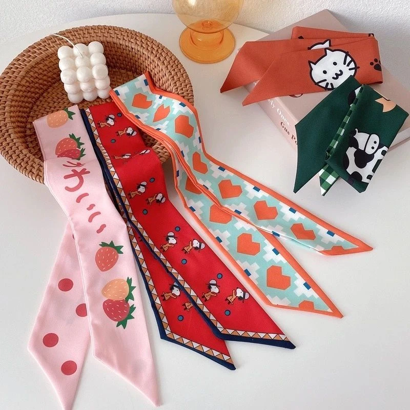 儿童丝巾发带女绑发女孩飘带网红2024年新款夏季韩国女童编发发饰