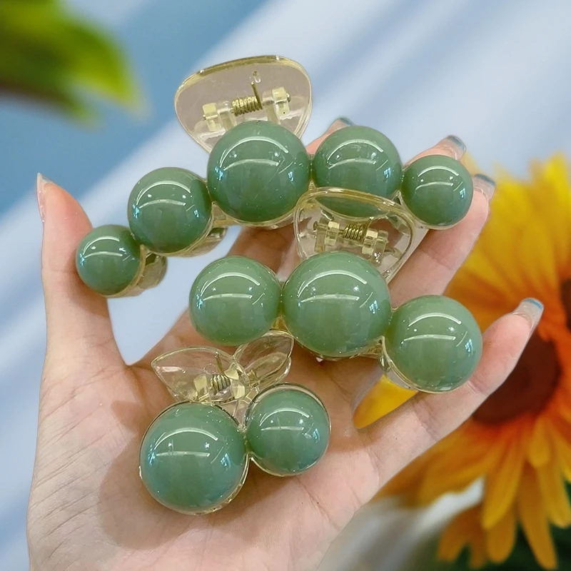 夏季网红爆款气质珍珠抓夹发夹发卡高级感盘发女后脑勺夹子头简约