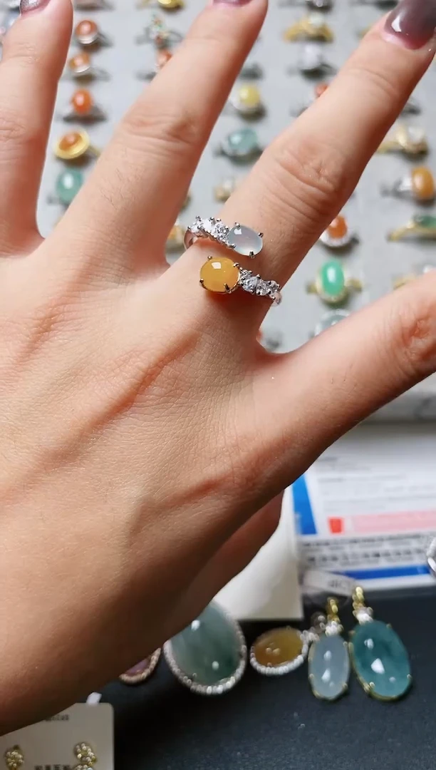 【闪购商品】翡翠戒指银S925镶嵌.......