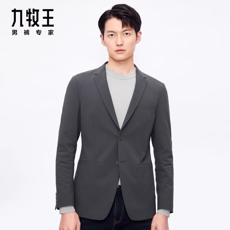 【单西-净面3D舒弹】九牧王男装春秋男士商务休闲西装外套JX7B-414