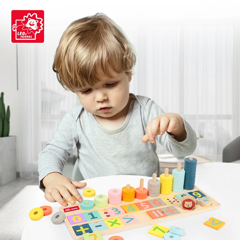 Leo&Friends幼儿童数字拼图积木玩具益智拼装蒙氏早教1-4岁宝宝