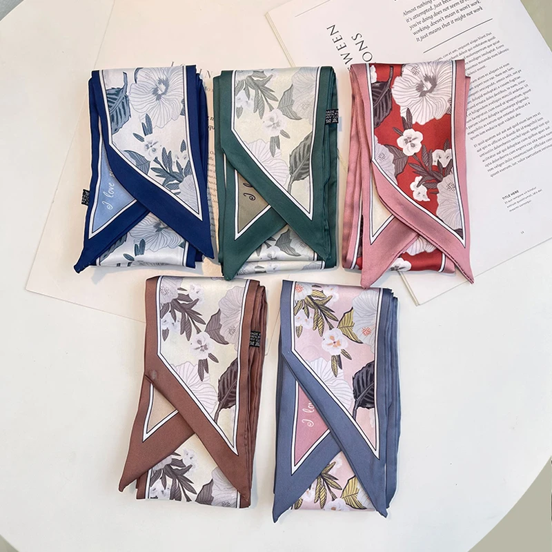 包包丝巾小长条女百搭扎头发头巾发带薄款领巾飘带优品