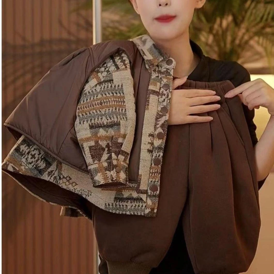 儿童衬衫外套2023冬季新款男女宝宝韩版加绒加厚棉马甲裤子三件套