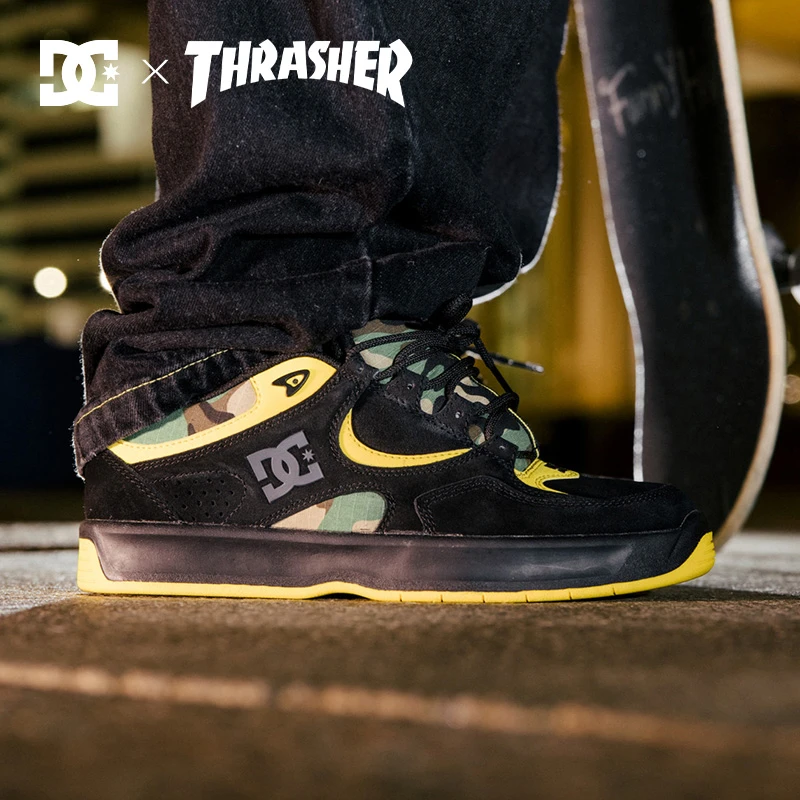 DCSHOES X Thrasher联名款迷彩男士街头潮流滑板鞋耐磨ADYS100805